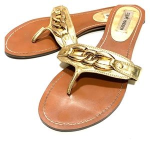 STEVE MADDEN GOLD SANDALS